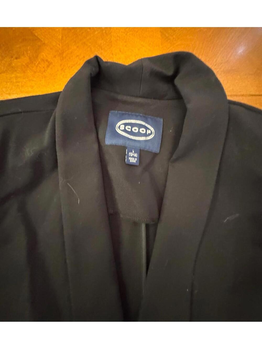 Scoop Black Blazer Jacket Size Large b15 - Picture 2 of 8